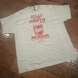 Jelly of the Month Gildan Gray T-Shirt with Red Design
